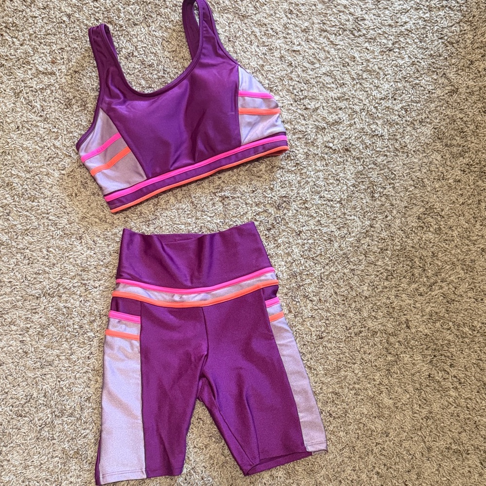 Purple and Pink Activewear Set